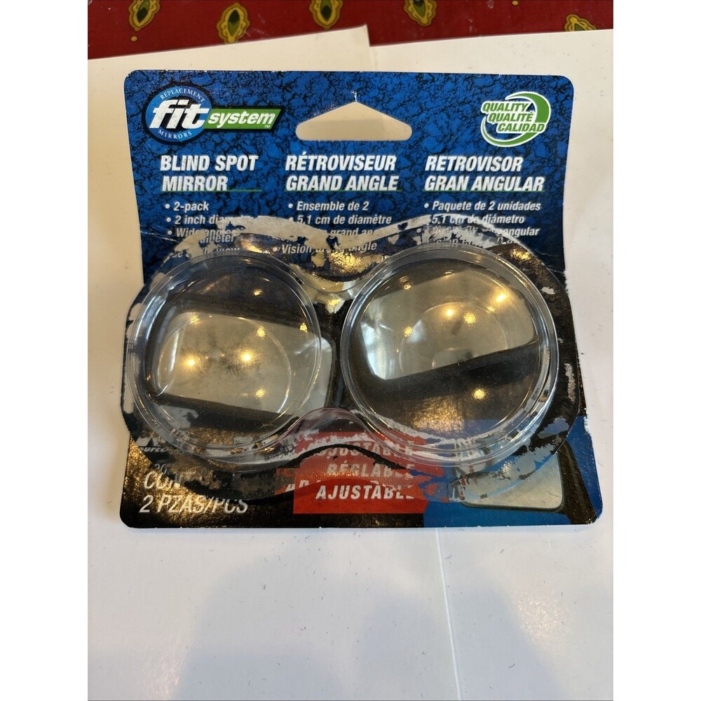 Fit System Blind Spot Mirrors 2" Rectangle Adjustable Cars Trucks 2 Pack Open